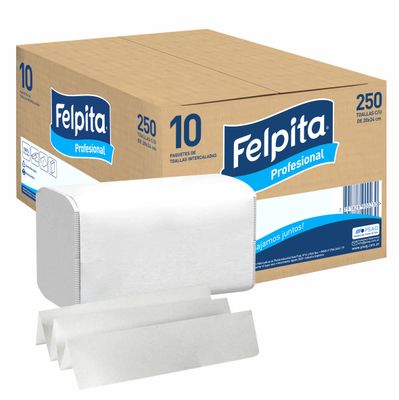 FELPITA TOALLAS INTERCALADAS HS x250und