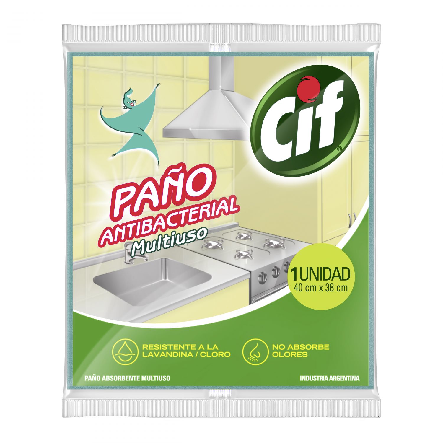 CIF PAÑO MULTIUSO ANTIBACTERIAL x1und