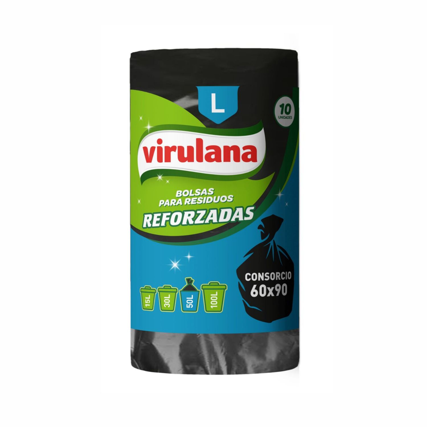 VIRULANA BOLSAS ROLLO L 60x90cm x10und.