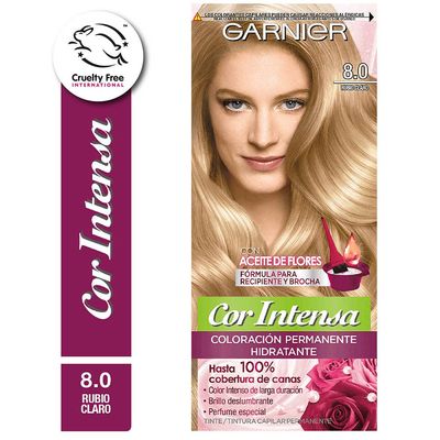 COR INTENSA COLORACION RUBIO CLARO 8.0 x1und.