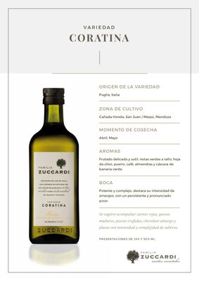 ACEITE FAMILIA ZUCCARDI CORATINA x500cc