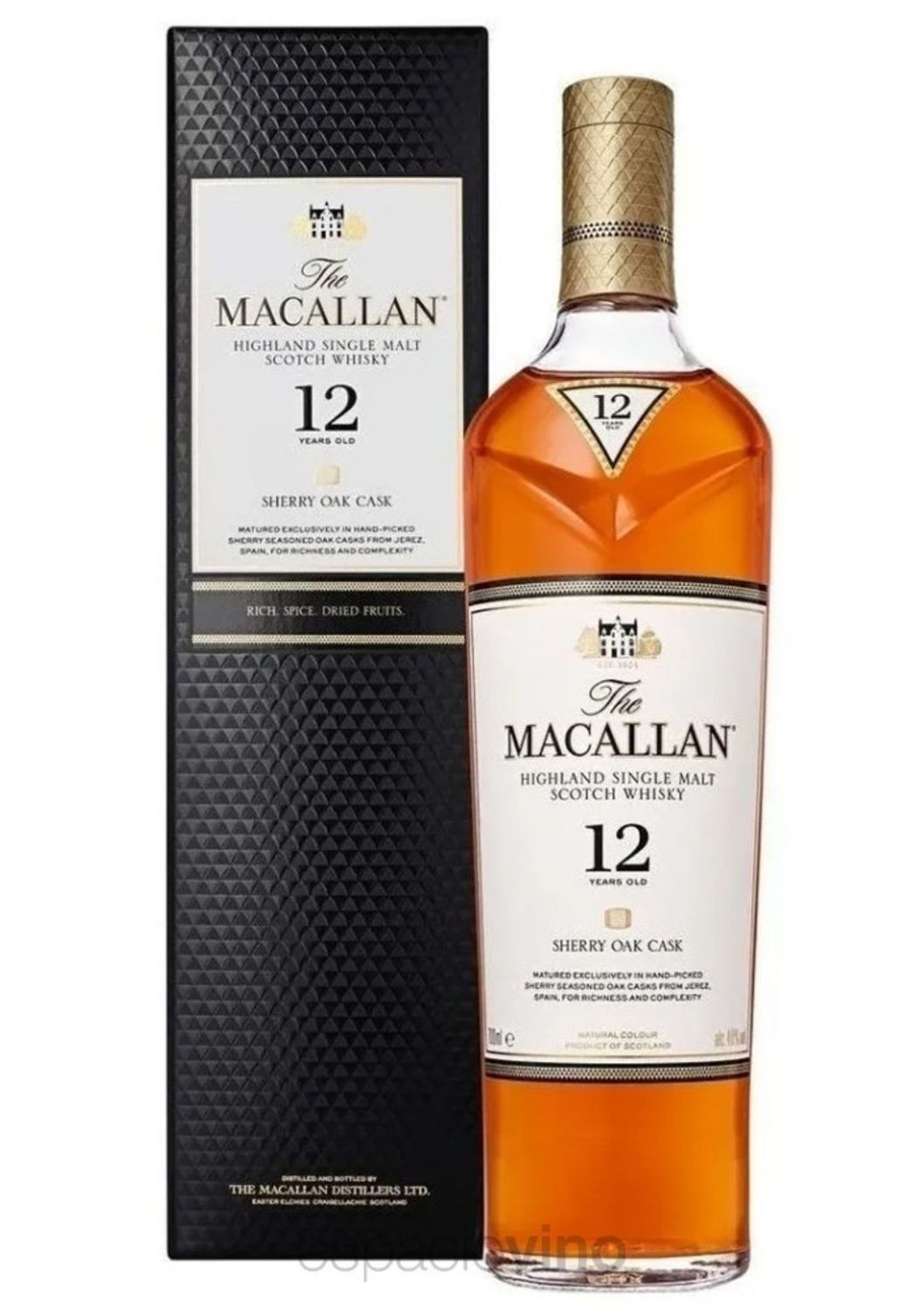 MACALLAN SHERRY OAK 12 YO x700cc (Escocia)