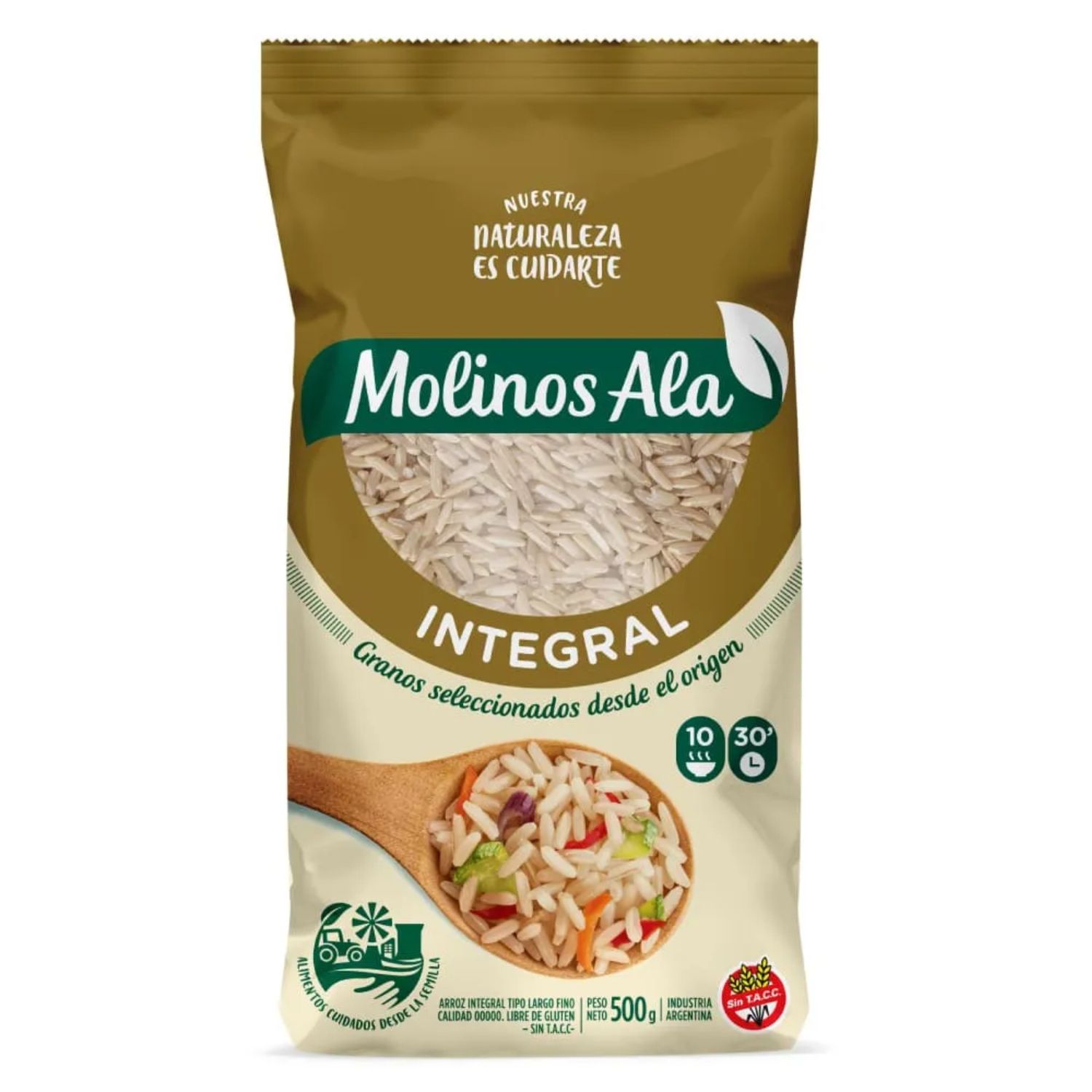 ARROZ INTEGRAL MOLINOS ALA x500gr