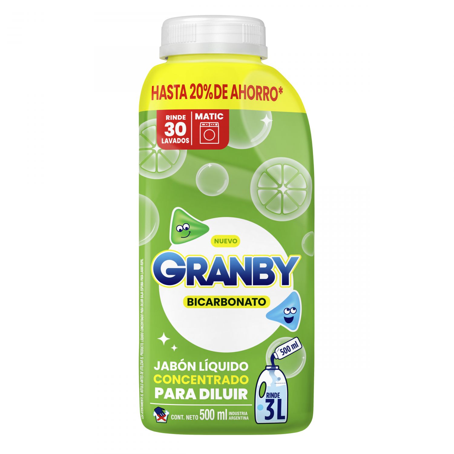 GRANBY LIQUIDO CONCENTRADO PARA DILUIR LIMON x500ml