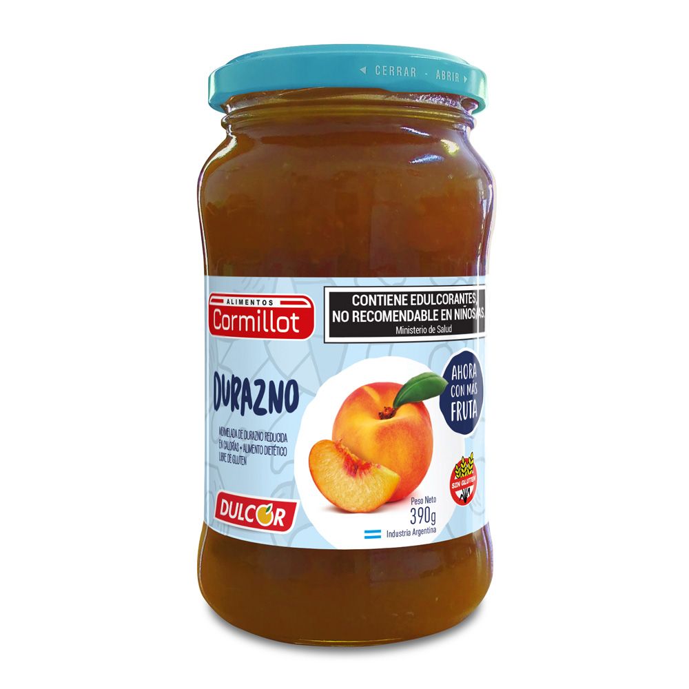 CORMILLOT MERMELADA DURAZNO S/AZUCAR x390gr