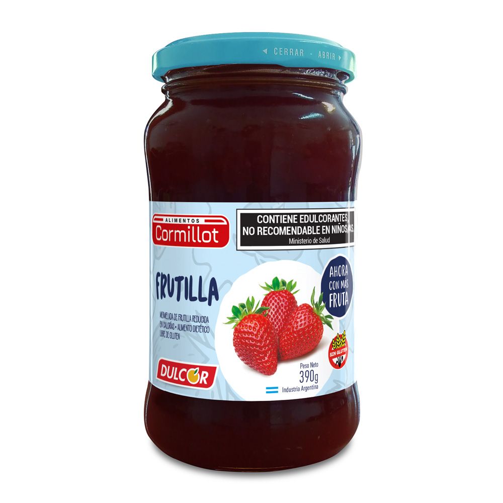 CORMILLOT MERMELADA FRUTILLA S/AZUCAR x390gr