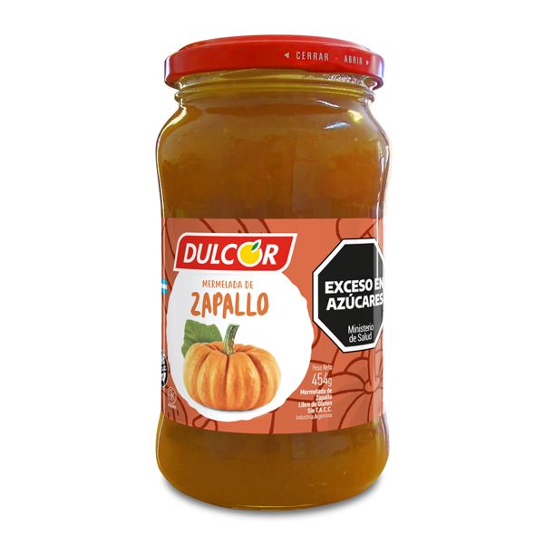 DULCOR MERMELADA ZAPALLO x454gr