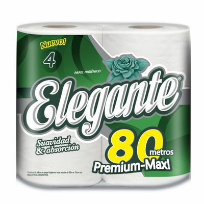 ELEGANTE PAPEL HIGIENICO SH MAX x4x80m