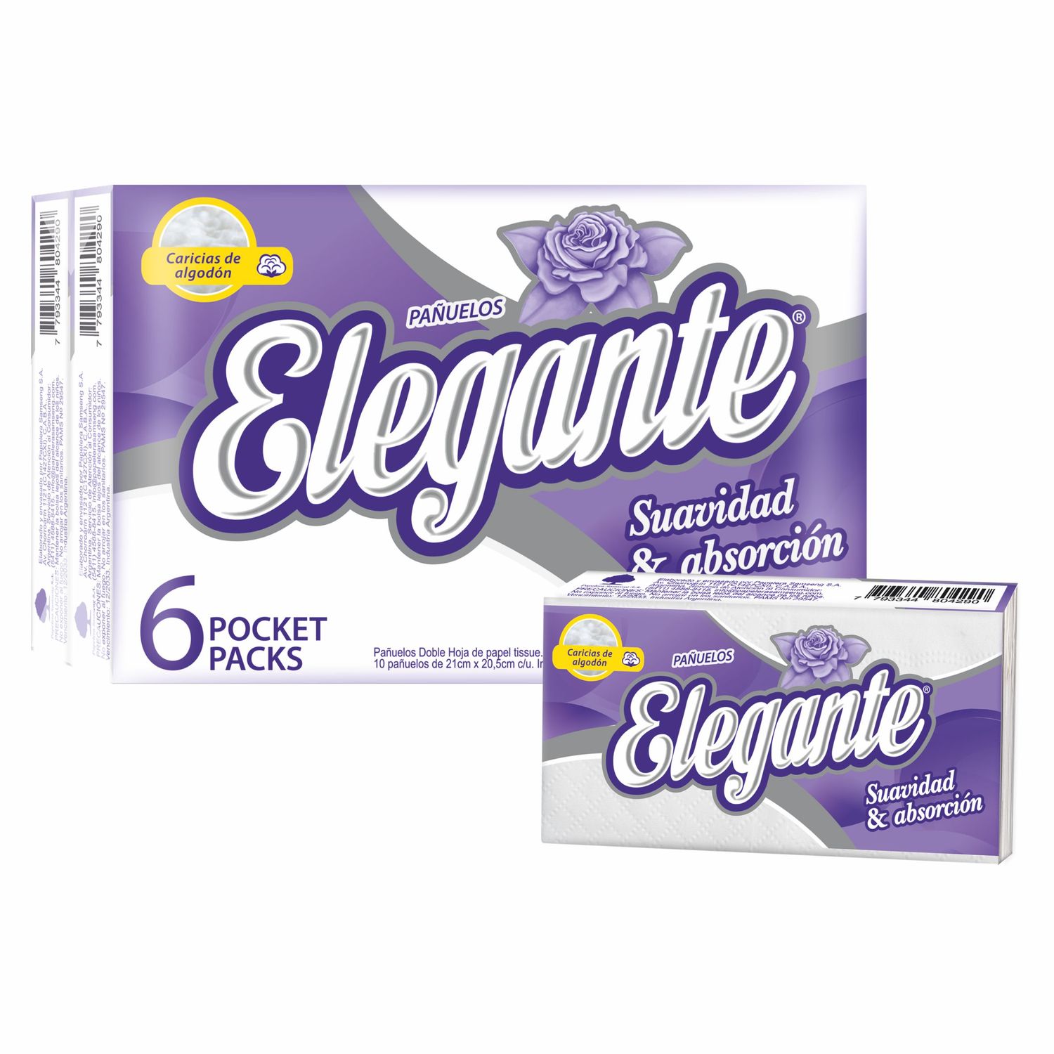 ELEGANTE PAÑUELOS DH POCKET x6x10u