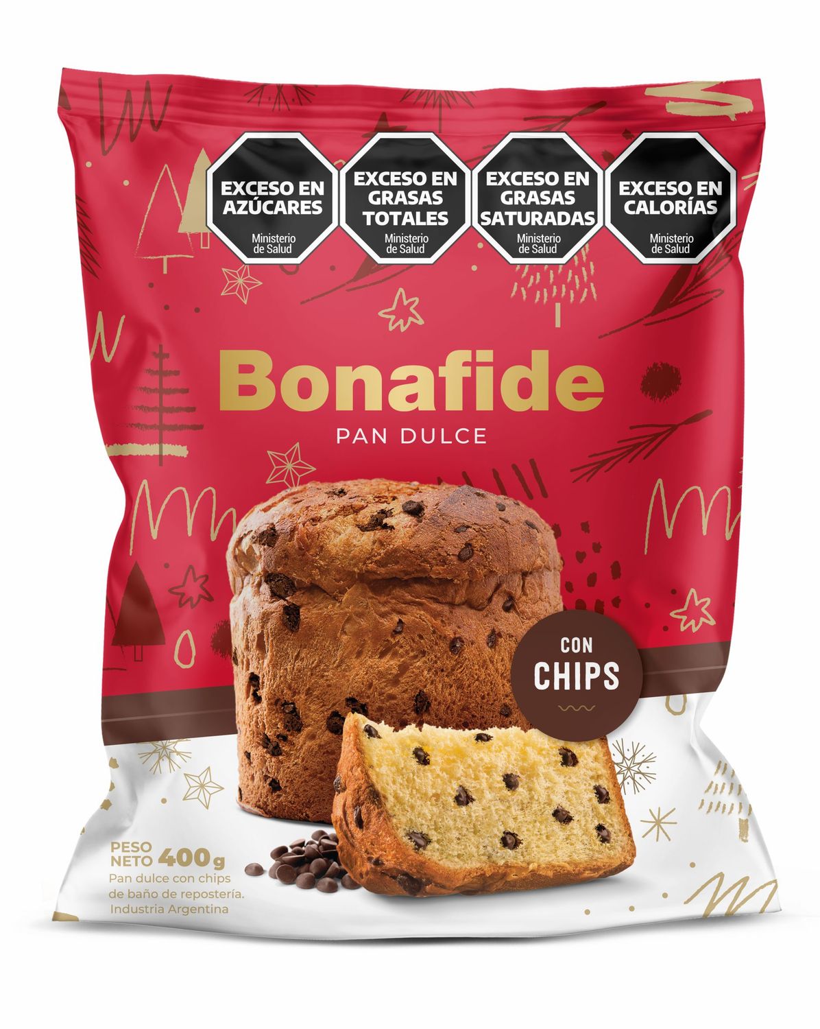 BONAFIDE PAN DULCE C/CHIPS CHOCO x400gr