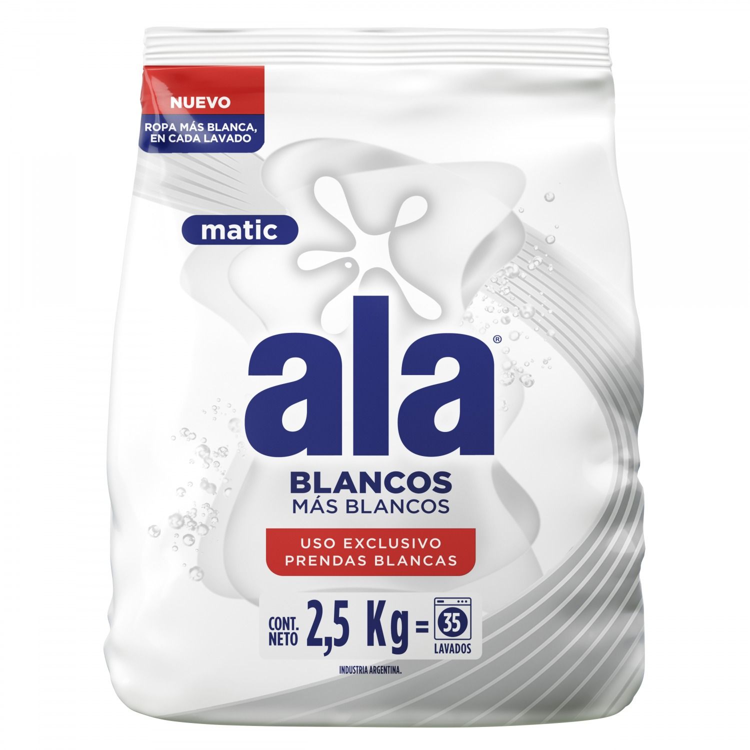 ALA POLVO MATIC BLANCOS MAS BLANCOS x2.5kg