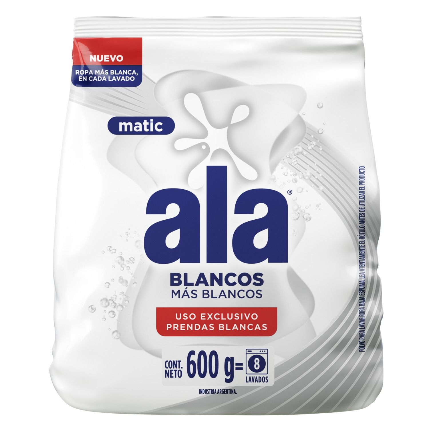ALA POLVO MATIC BLANCOS MAS BLANCOS x600gr
