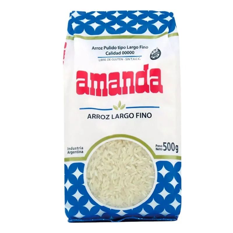 ARROZ LARGO FINO AMANDA x500gr
