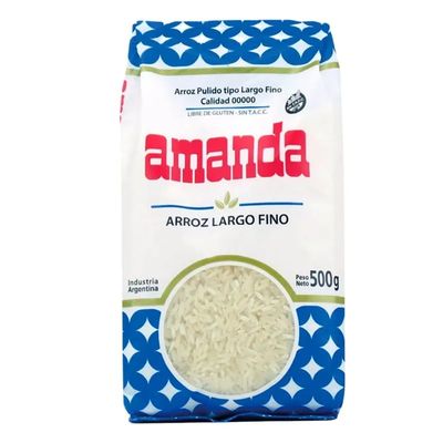ARROZ LARGO FINO AMANDA x500gr