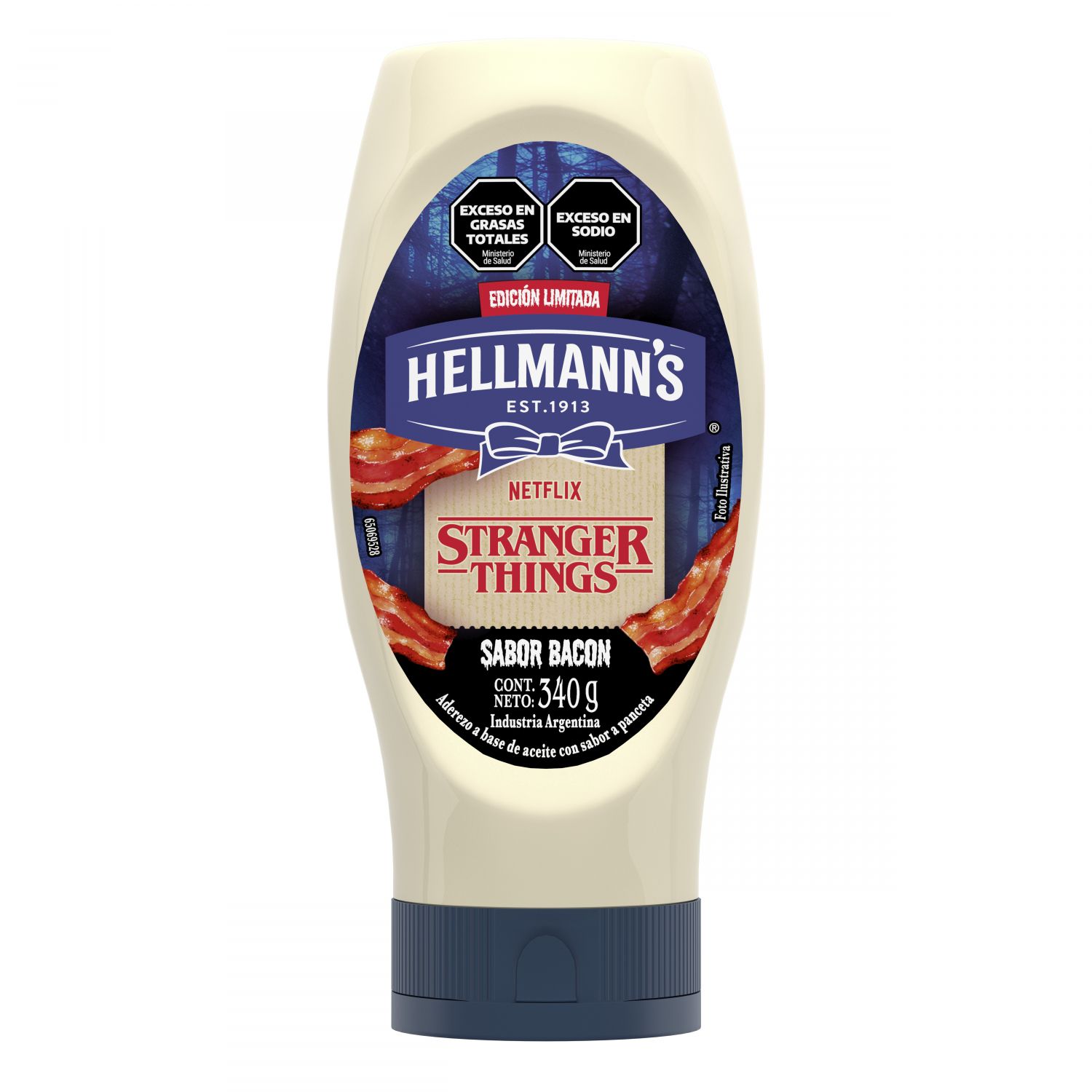 HELLMANNS ADEREZO BACON SQZ x340gr