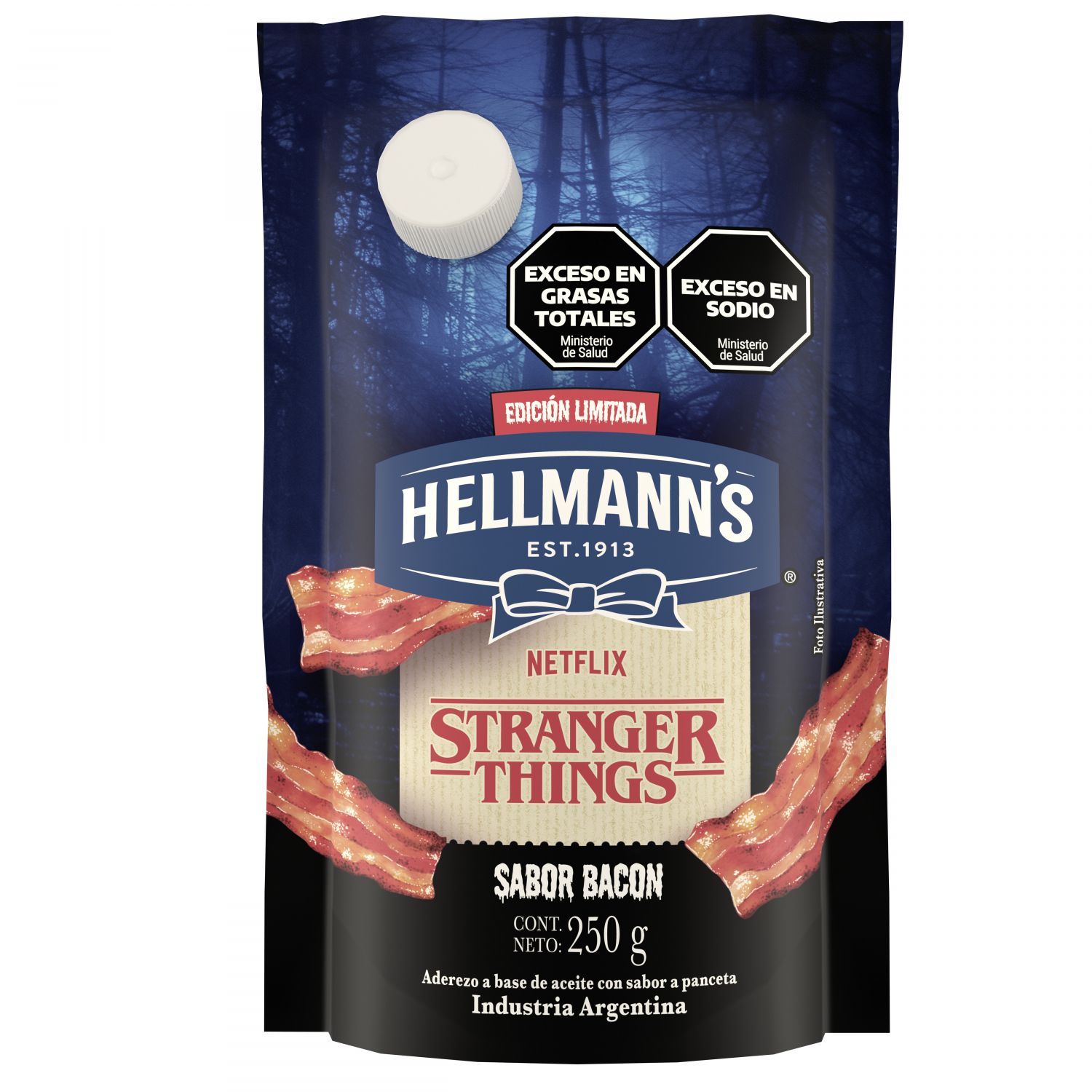 HELLMANNS ADEREZO BACON D/P x250gr