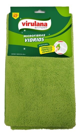 VIRULANA PAÑO MICROFIBRA VIDRIOS x1und