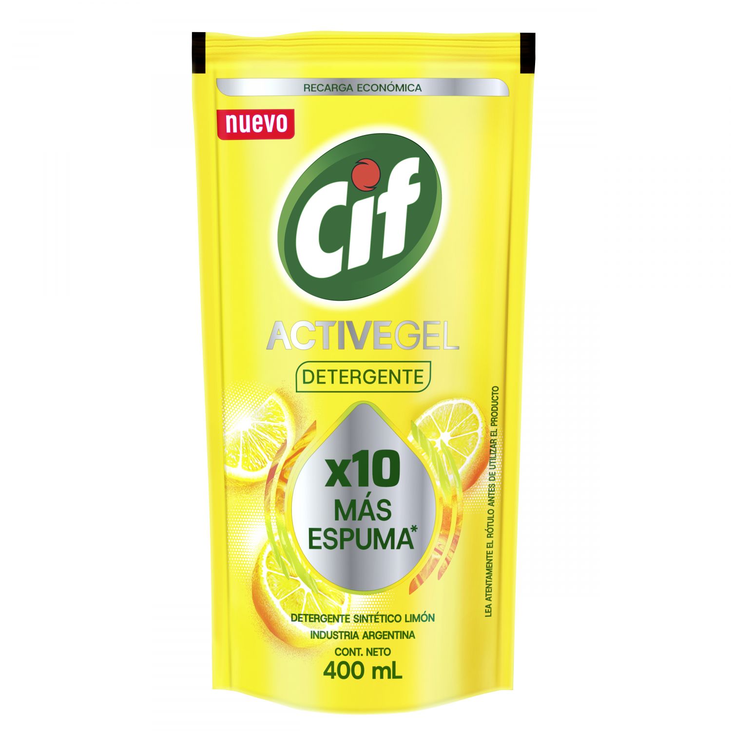 CIF DETERGENTE ACTIVE GEL LIMON D/P x400ml