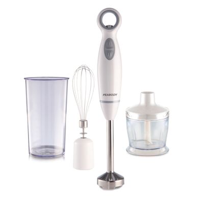 PEABODY LICUADORA MANO BLANCA ACCESORIOS x600w