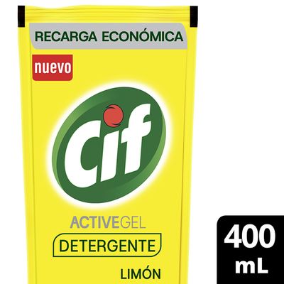 CIF DETERGENTE ACTIVE GEL LIMON D/P x400ml