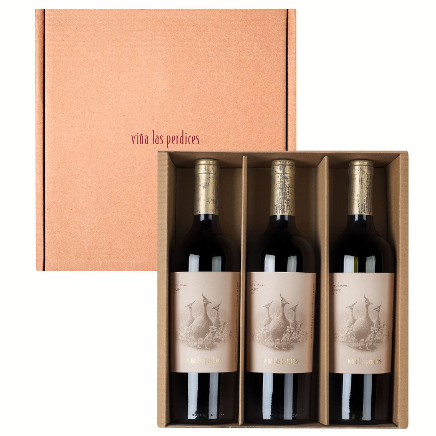E. LAS PERDICES RESERVA MALBEC-CABERNET SAUV.-PINOT NOIR 3x750cc