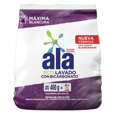 ALA POLVO LAV MANO C/BICARBONATO x400gr