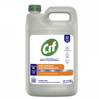 CIF ANTIGRASA S/FRAGANCIA BOTELLON x5lt