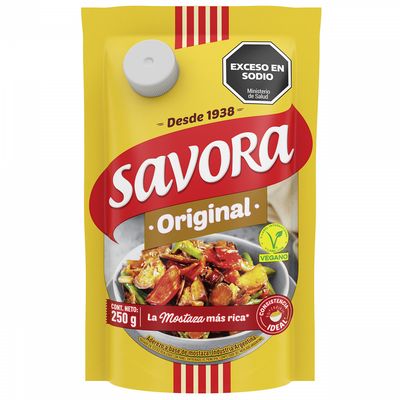 SAVORA MOSTAZA ORIGINAL TIPS D/P x250gr