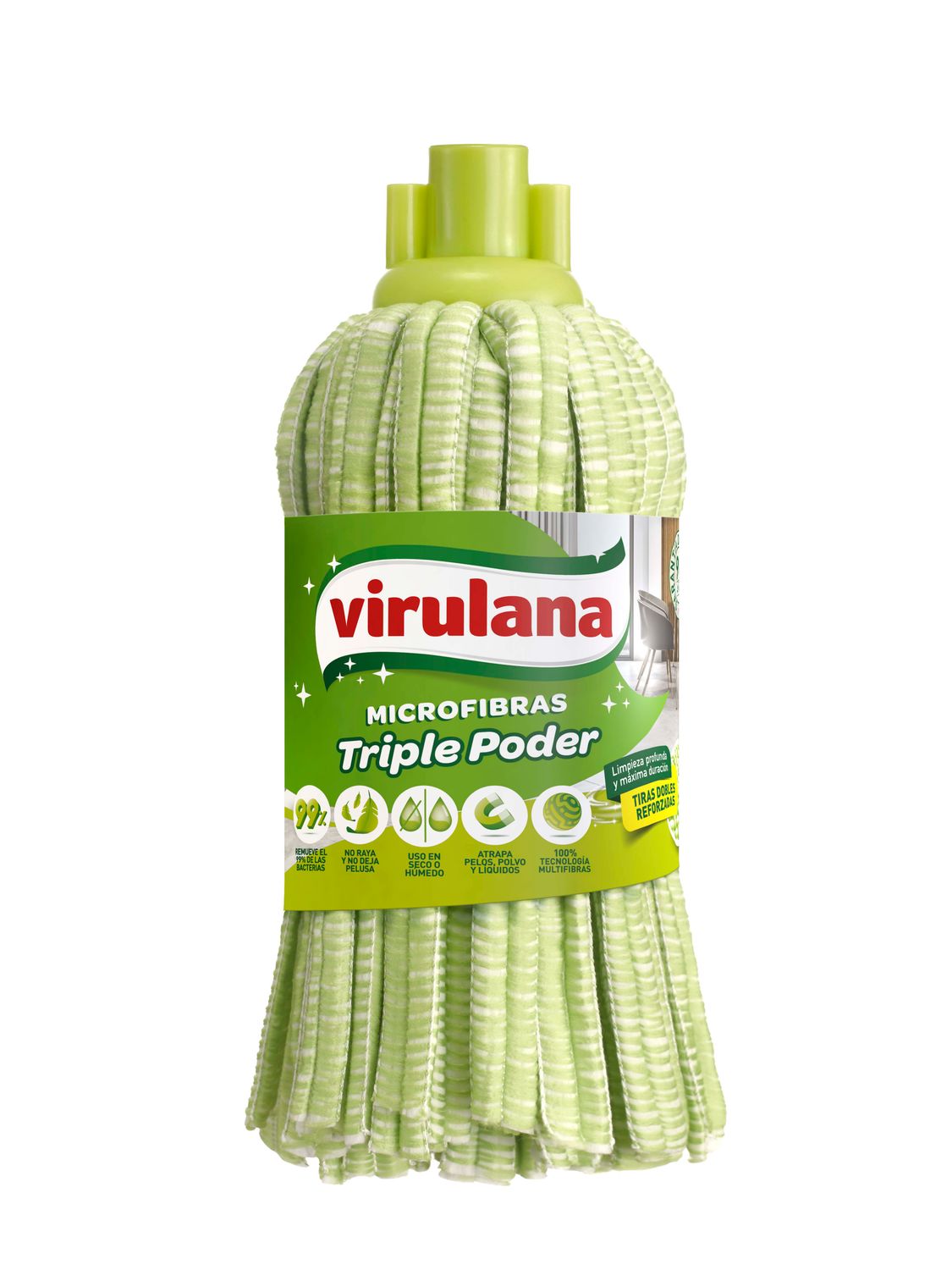 VIRULANA MOPA MICROFIBRAS TRIPLE PODER x1und