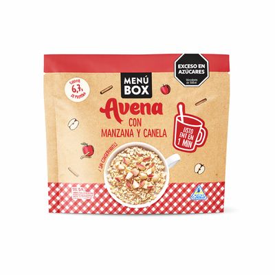 MENU BOX AVENA MANZANA Y CANELA SOBRE x59gr