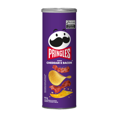 PRINGLES PAPAS FRITAS CHEDAR Y BACON x105grs