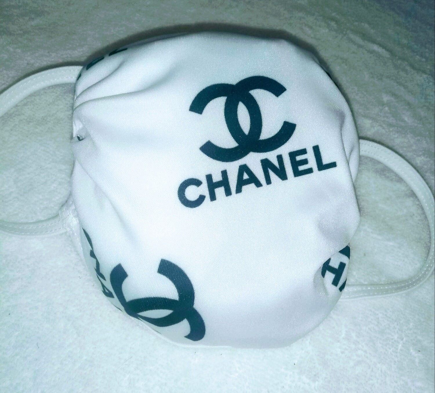 White Chanel Designer Face Mask