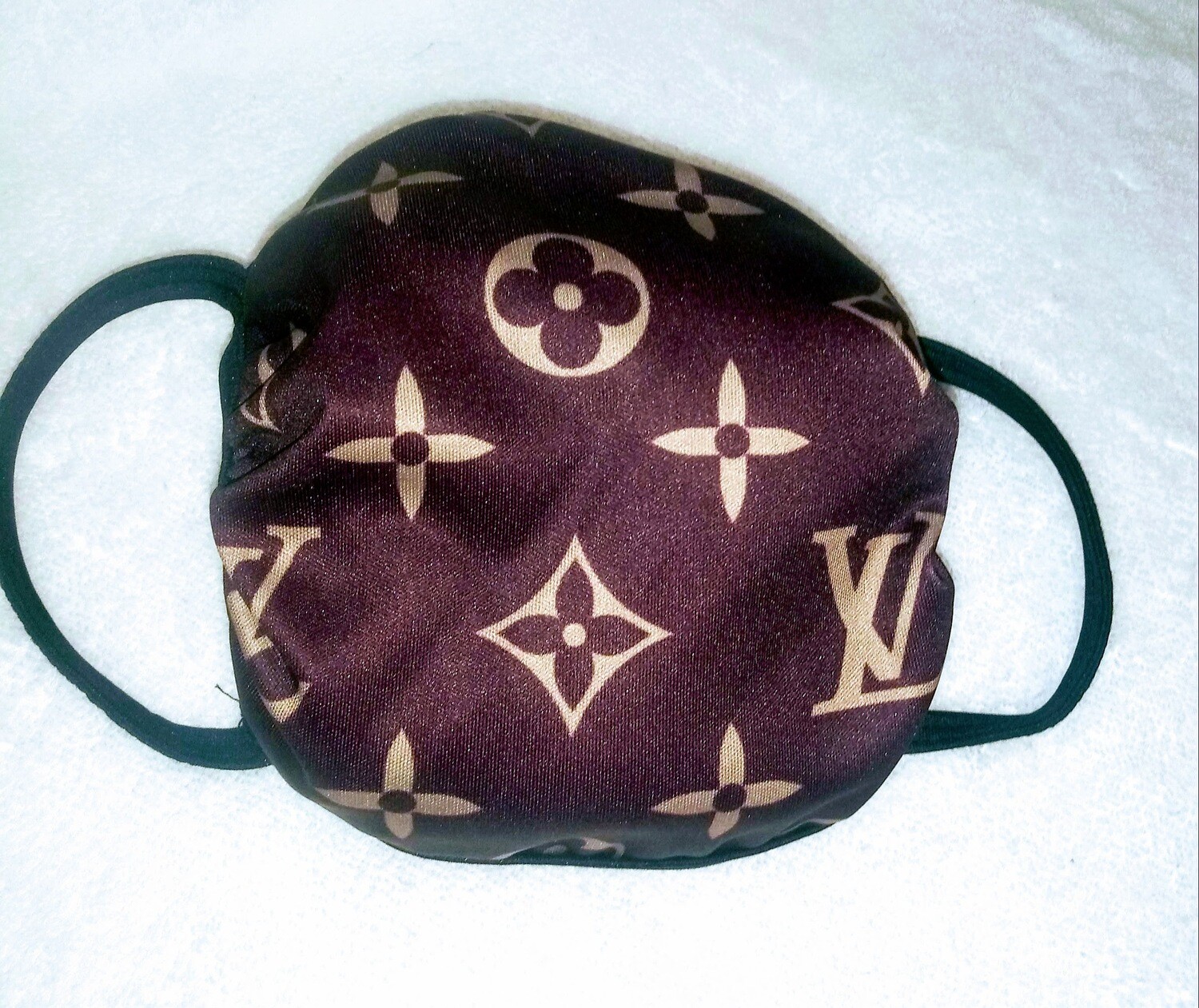 Brown Louis Vuitton Designer Face Mask