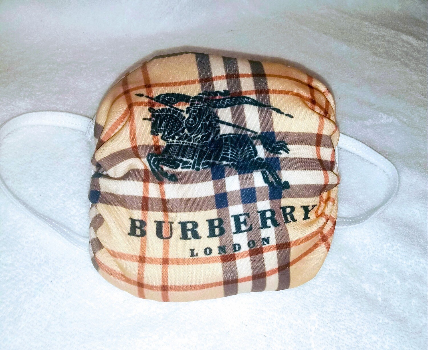 Plaid Burberry Designer Face Mask