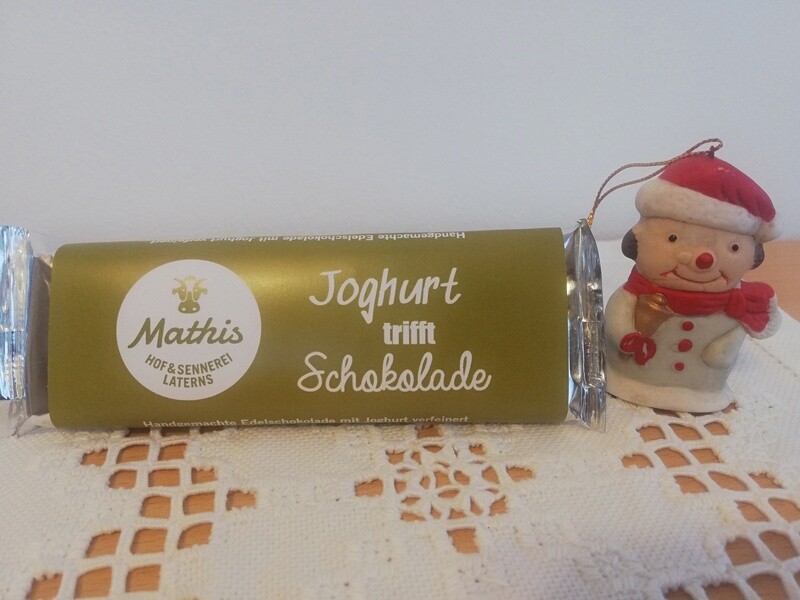 Edelschokolade mit Joghurt verfeinert