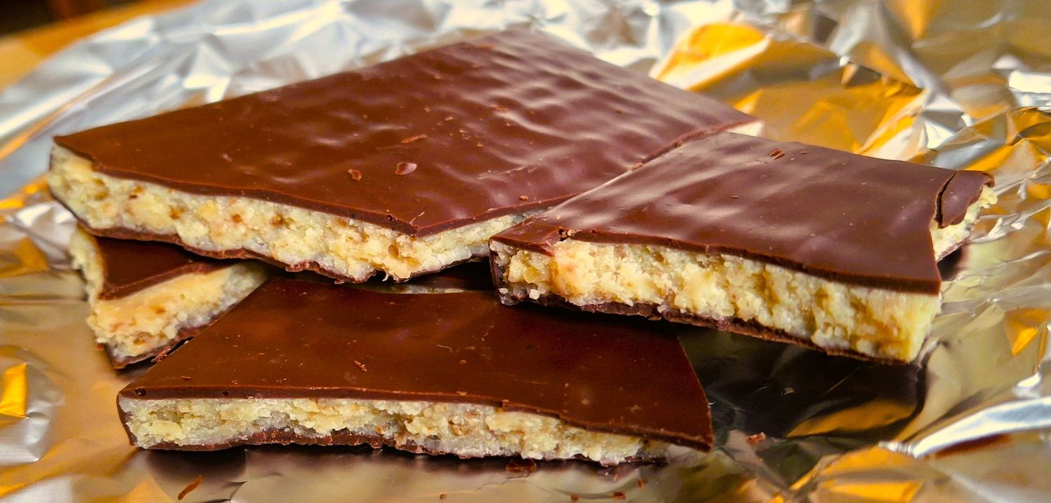 Edelschokolade mit Bergkäse verfeinert