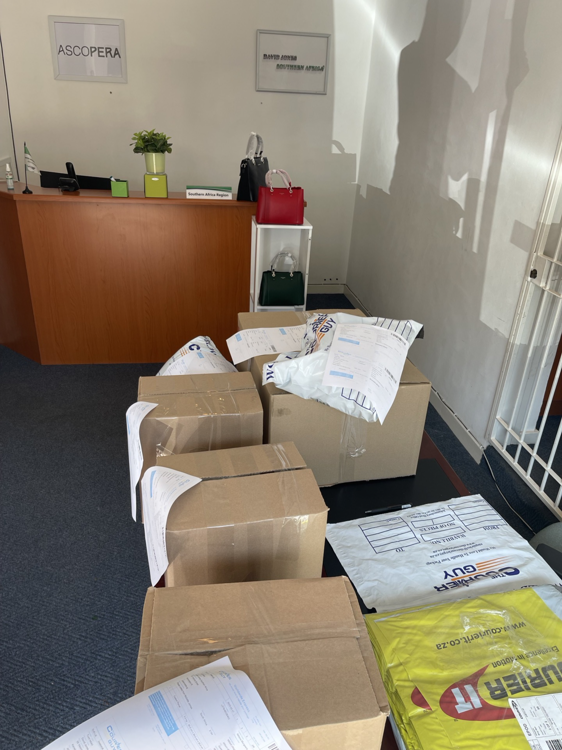 Monday mornings are a nightmare with deliveries to be done across all local provinces and international destinations!