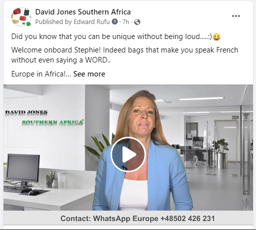 Did you know that you can be unique without being loud.....:)😀
Welcome onboard Stephie! Indeed bags that make you speak French without even saying a WORD..  
Europe in Africa!