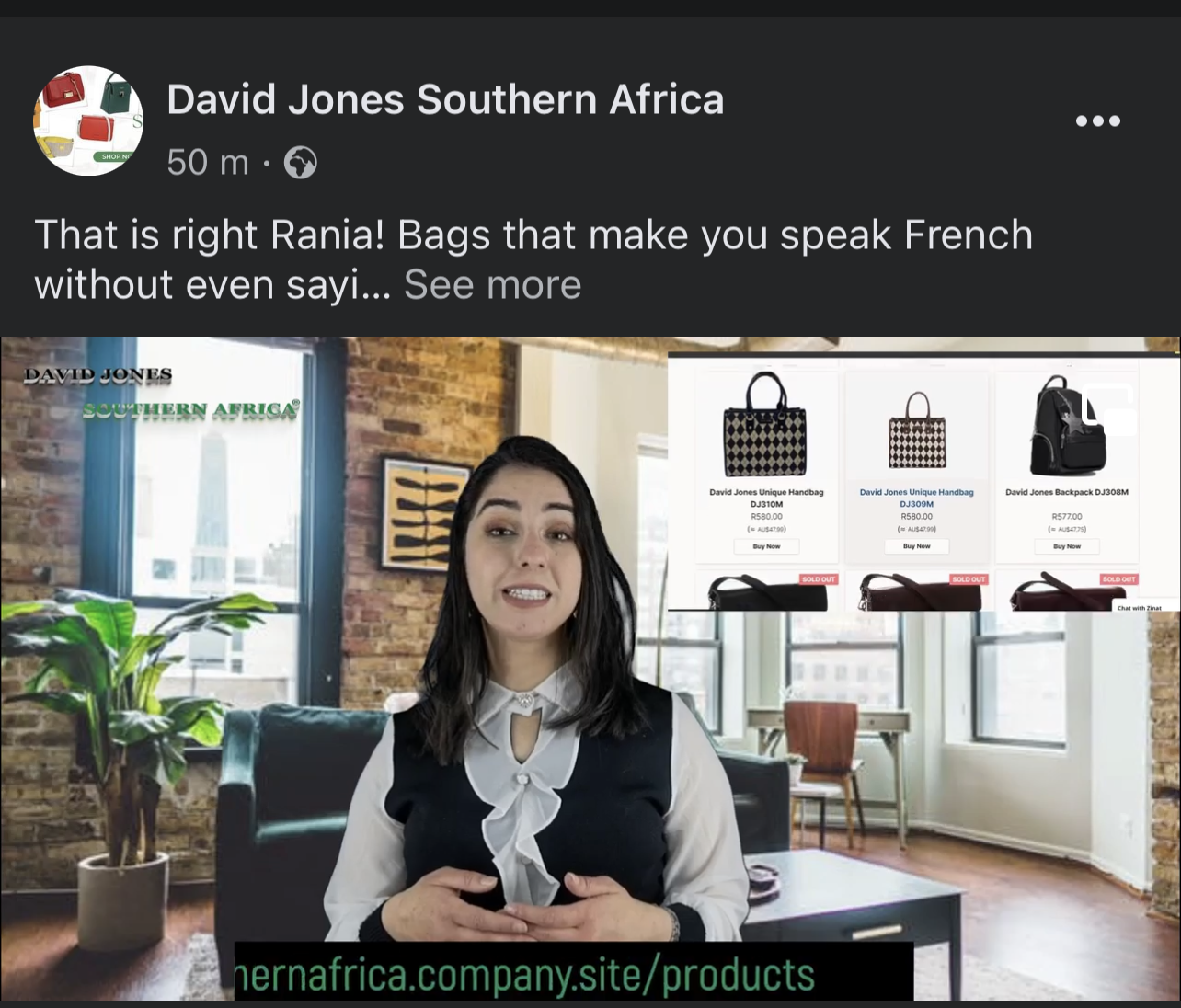 That is right Rania! Bags that make you speak French without even saying a word....

Democratic Republic of Congo(DRC) DJSA is knocking the door..