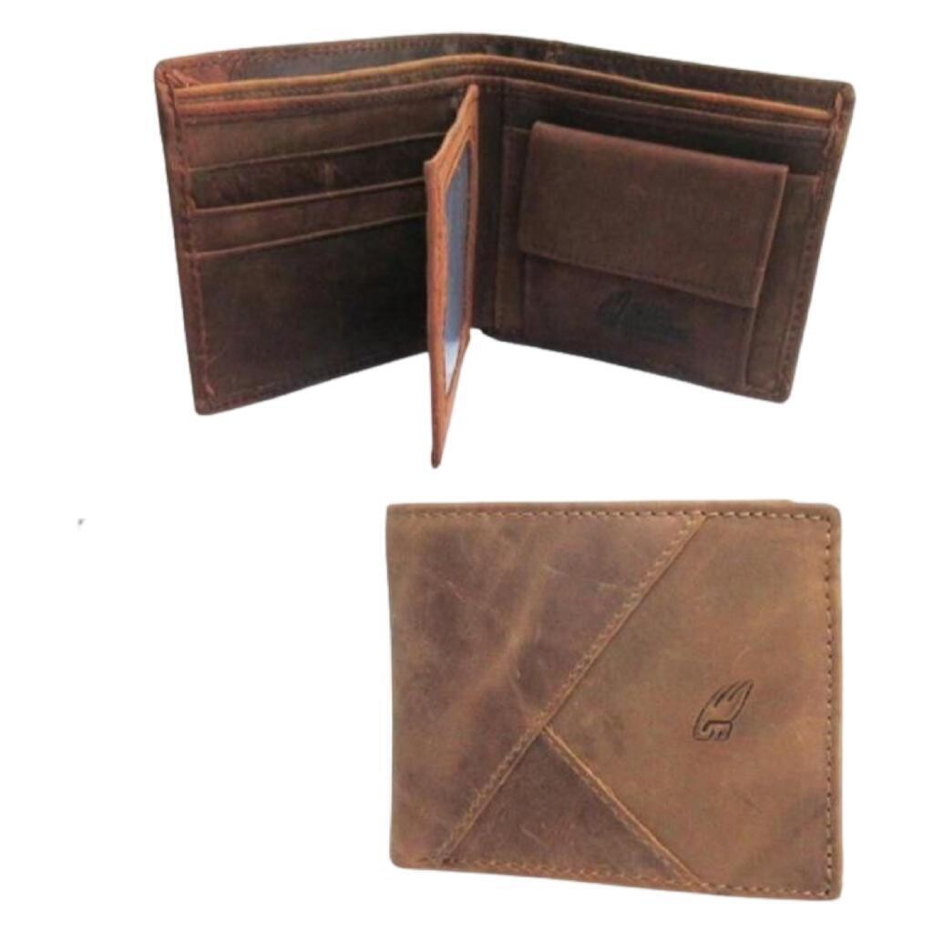 Camel Mountain Leather Wallet