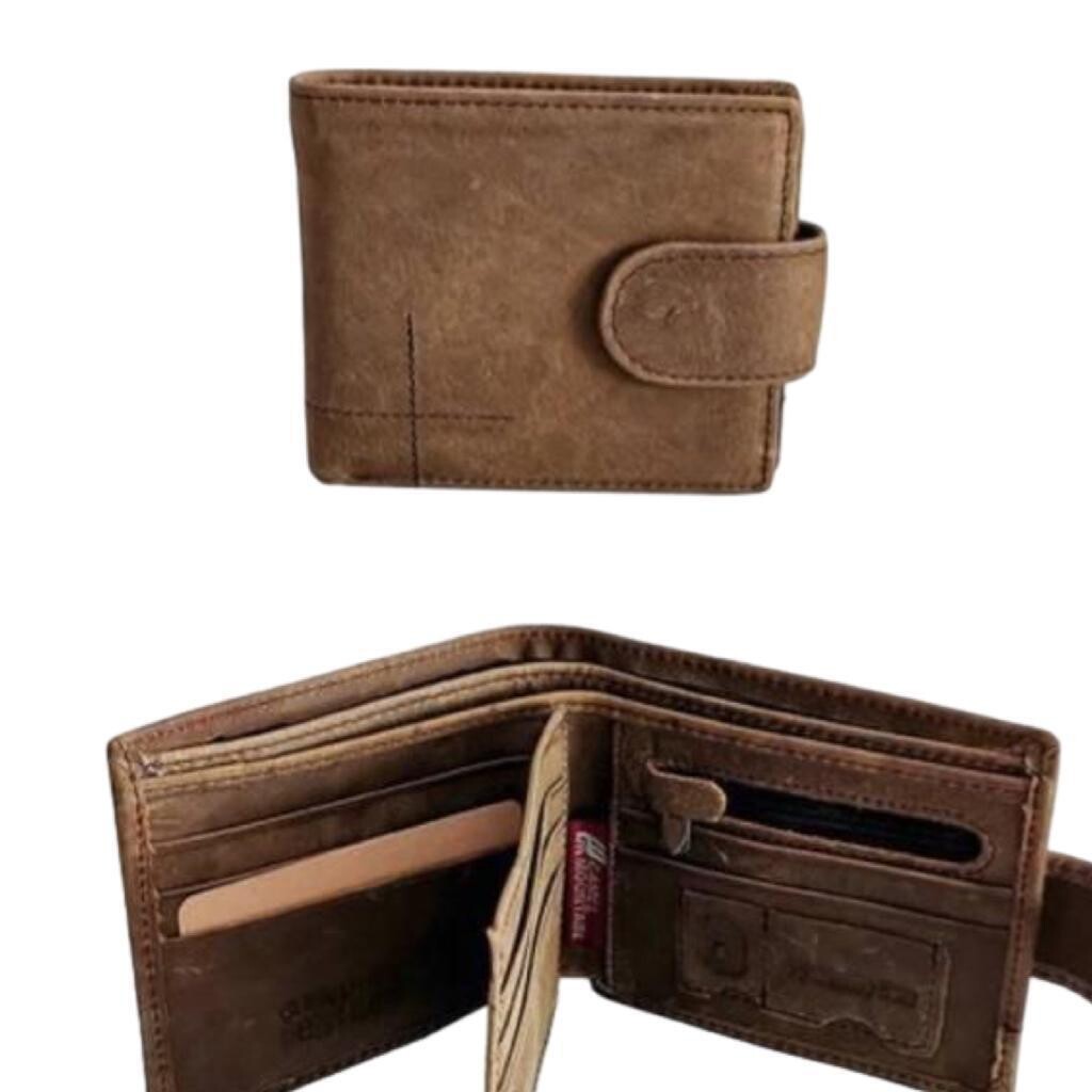 Camel Mountain Leather Wallet