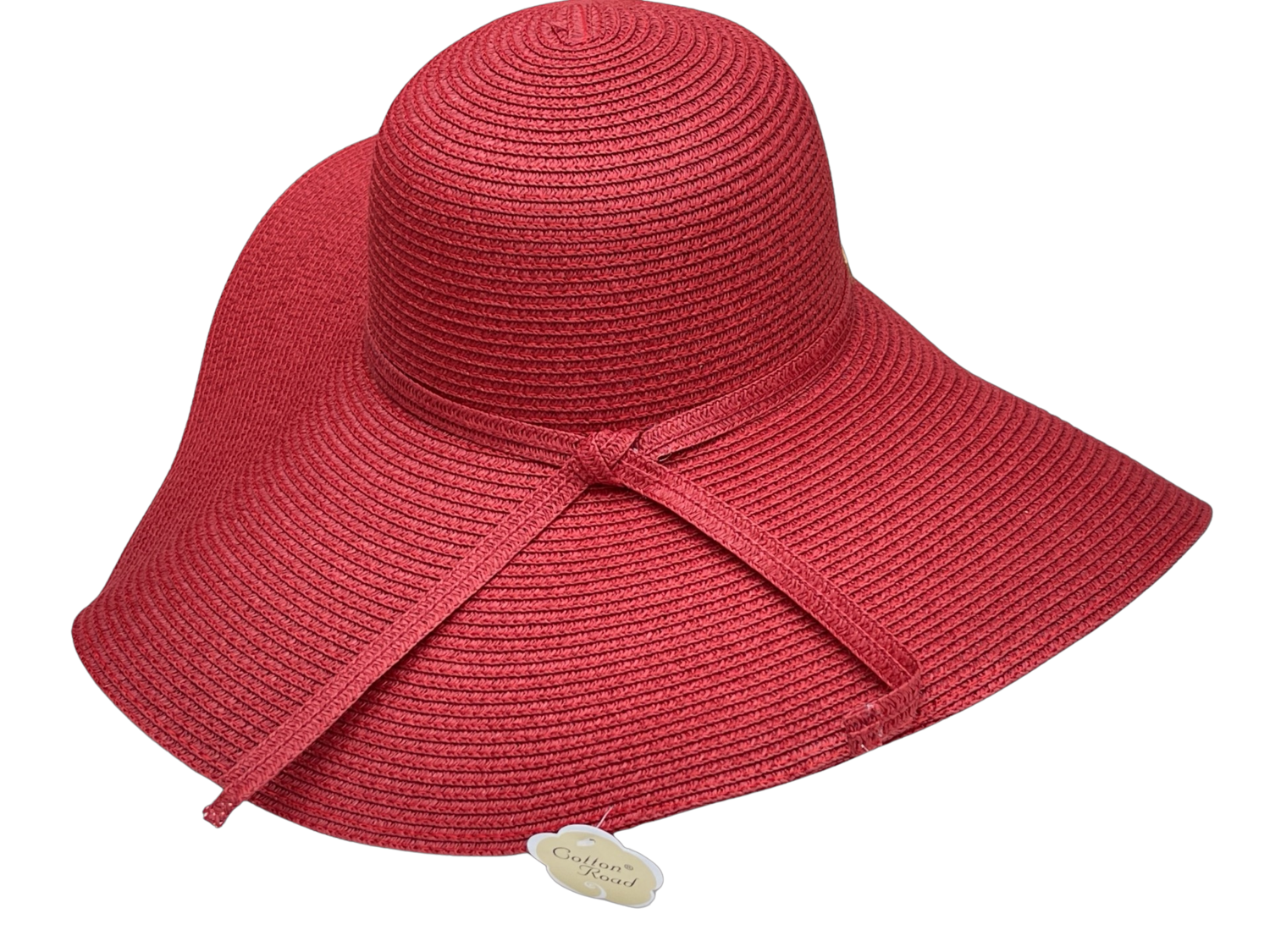 Ladies Packable Straw Floppy Sun Hat