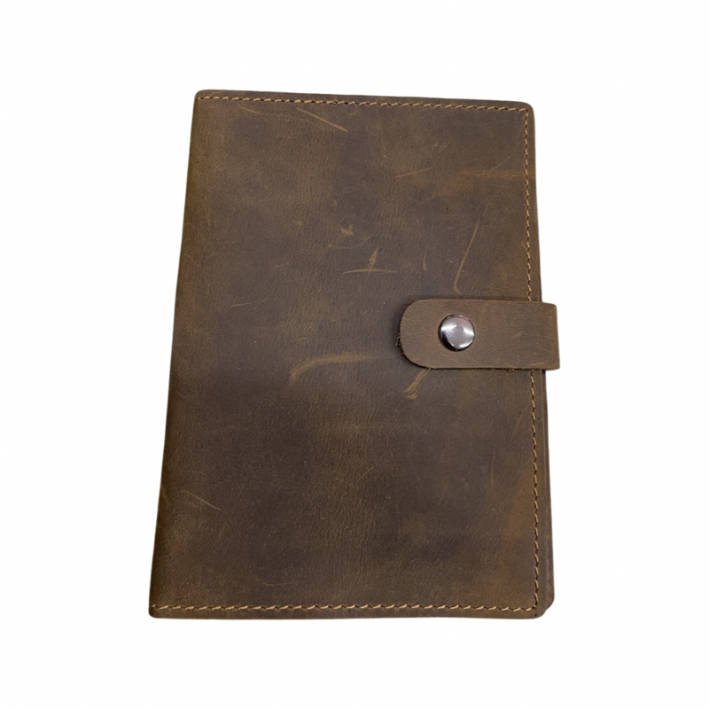 USPS Leather Passport Wallet With RFID Protection – Brown – United States Postal Service Emblem