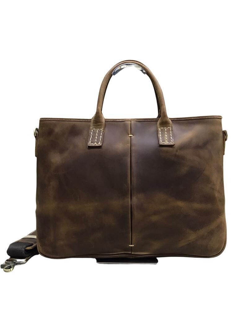 Leather top notch large tote bag