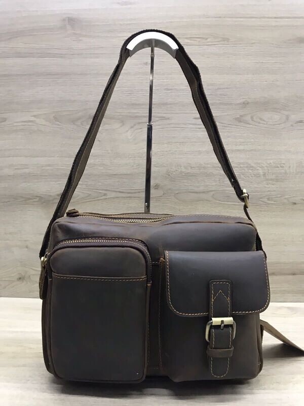 Bucket Leather Shoulder Messenger Bag Large Capacity