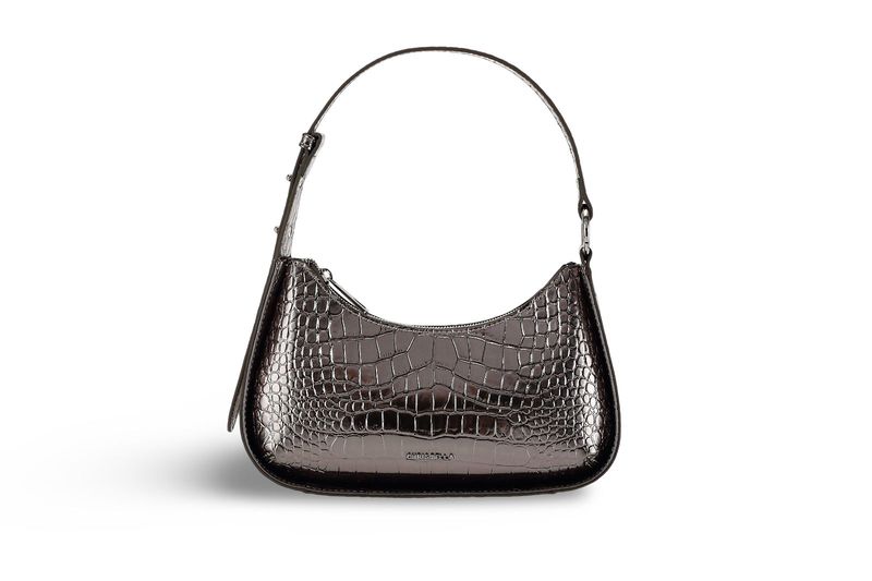 Sac Bandoulière En Bronze Fait Main - Doublure Imprimée Et Porte-clés Charm - Taille 23x21x5 Cm - Neuf Sans étiquette