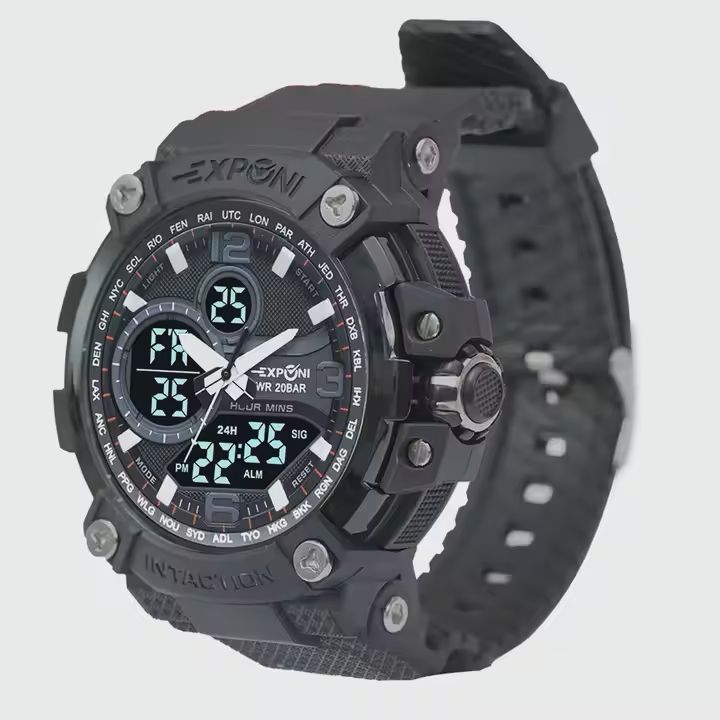 Waterproof Military  Analog and Digital Exponi Watch