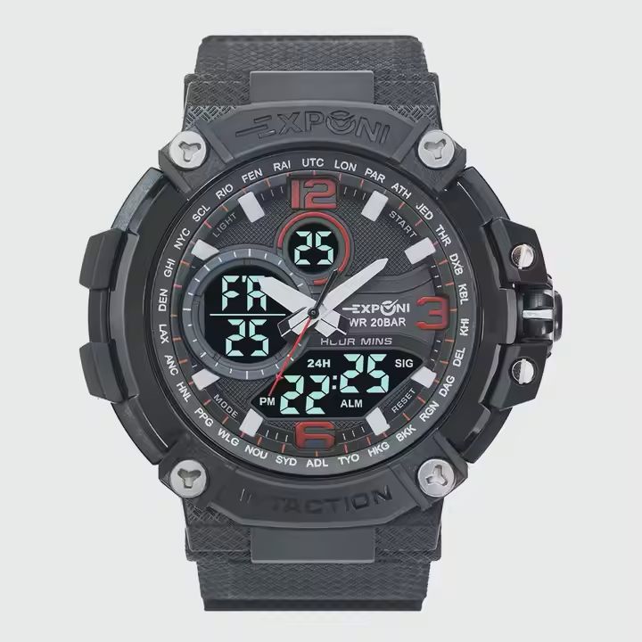 Waterproof Military  Analog and Digital Exponi Watch
