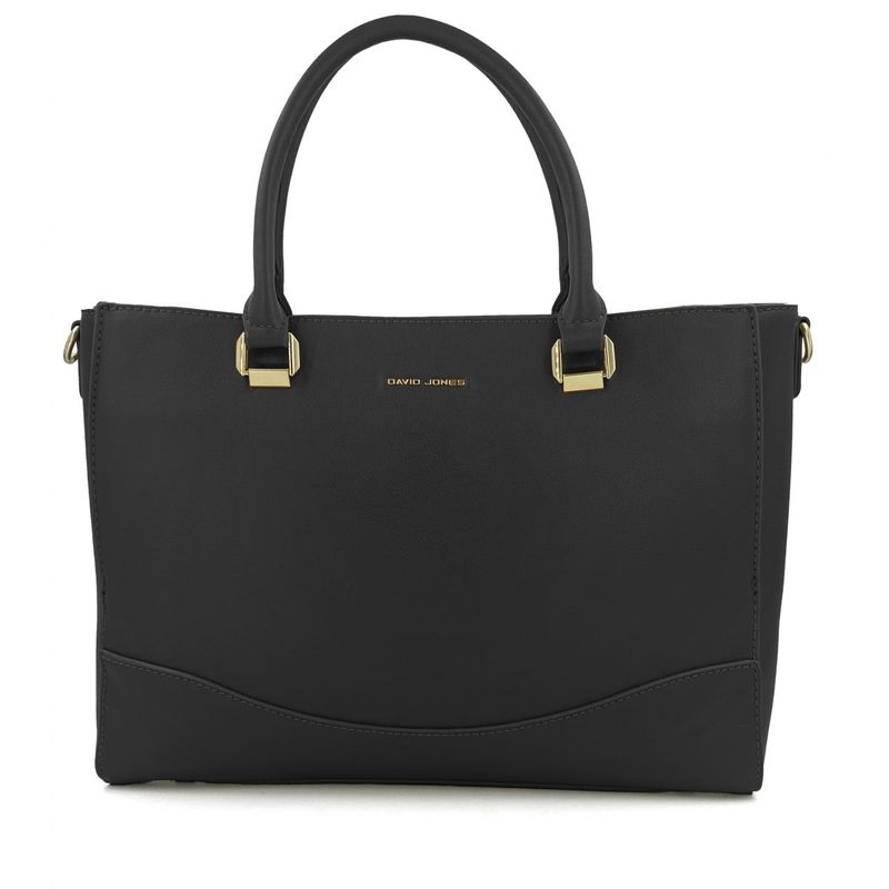 David Jones Patent Shoulder Bag With Detachable Straps Black main image 1