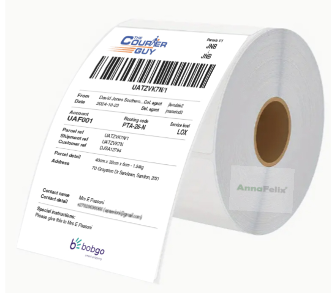 AnnaFelix Label Roll - Direct Thermal Shipping Label - 10.16cm X 15.24cm, 500pcs/Roll